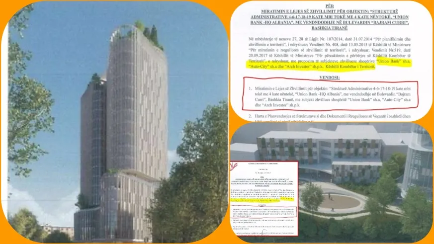 Kulla e Union Bank prish shkollën dhe devijon rrugën
