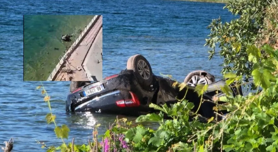 Video/ Pogradec, makina përfundon në liqen