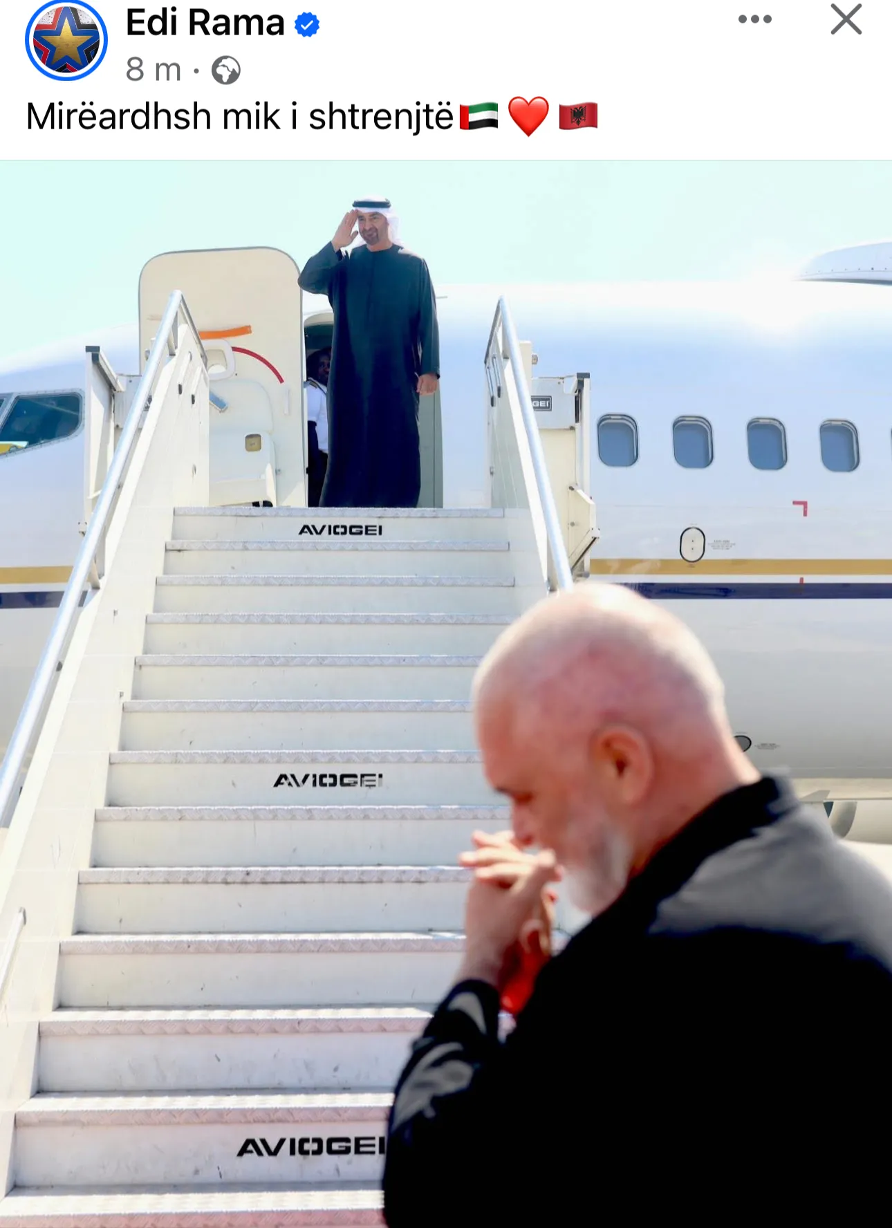 Vizita,Rama dekoron presidentin e Emirateve të Bashkuara Arabe