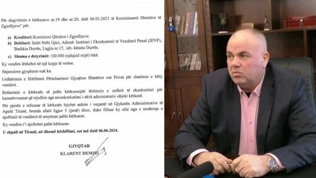 Gjyakata i çon zarfin Safet Gjicit  me gjobën 1 mln lekë