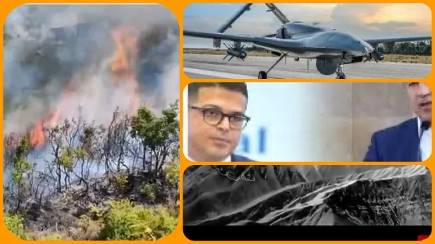 Fshatrat e Shqipërisë digjen,  Vëngu bën foto me dron Bajraktar