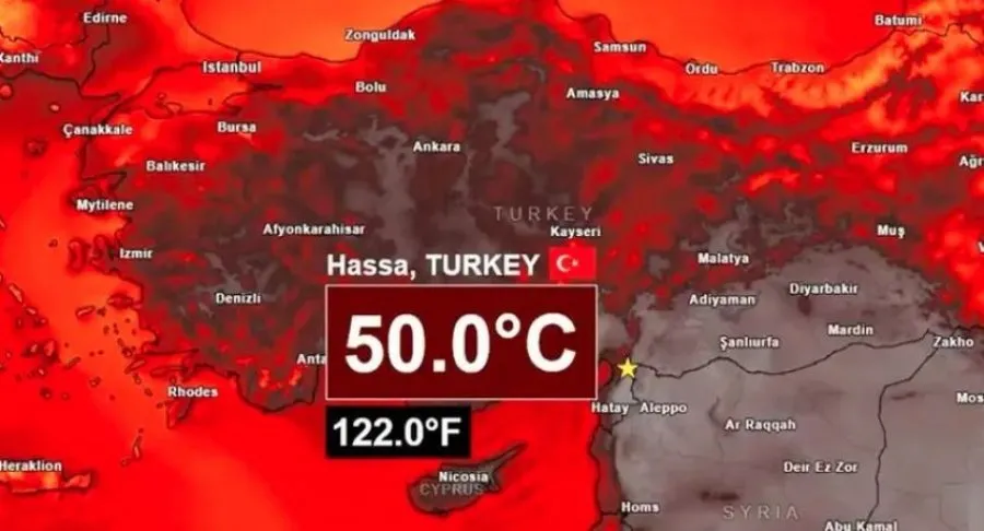 Temperaturat  deri në 50 gradë Celsius në Turqi