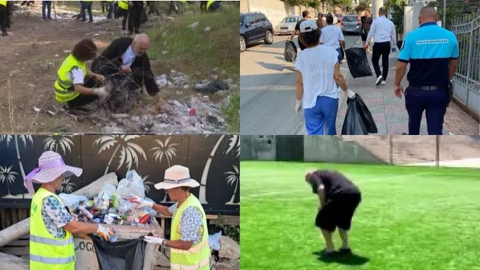 Rama publikon fotot: Turistë e qytetarë po ndihmojnë për pastrimin
