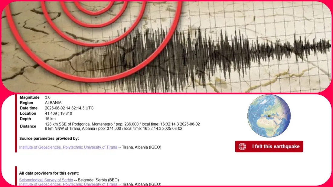 Lëkundje tërmeti afër Vorës