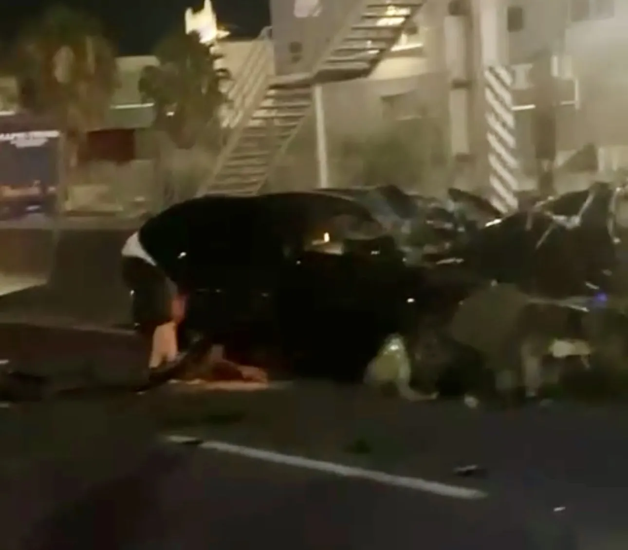 Video/ Aksident në aksin Tiranë–Durrës, dy të plagosur