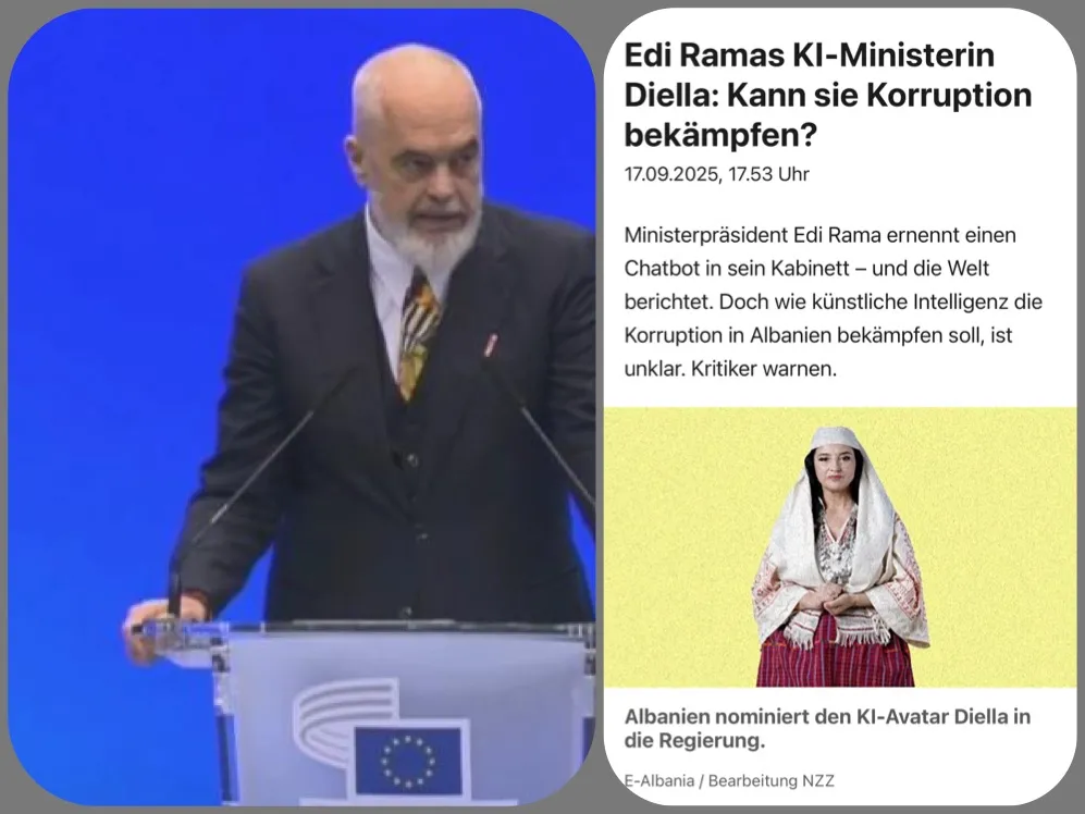 Media zviceriane:”Diella” fasadë digjitale që mbulon korrupsionin