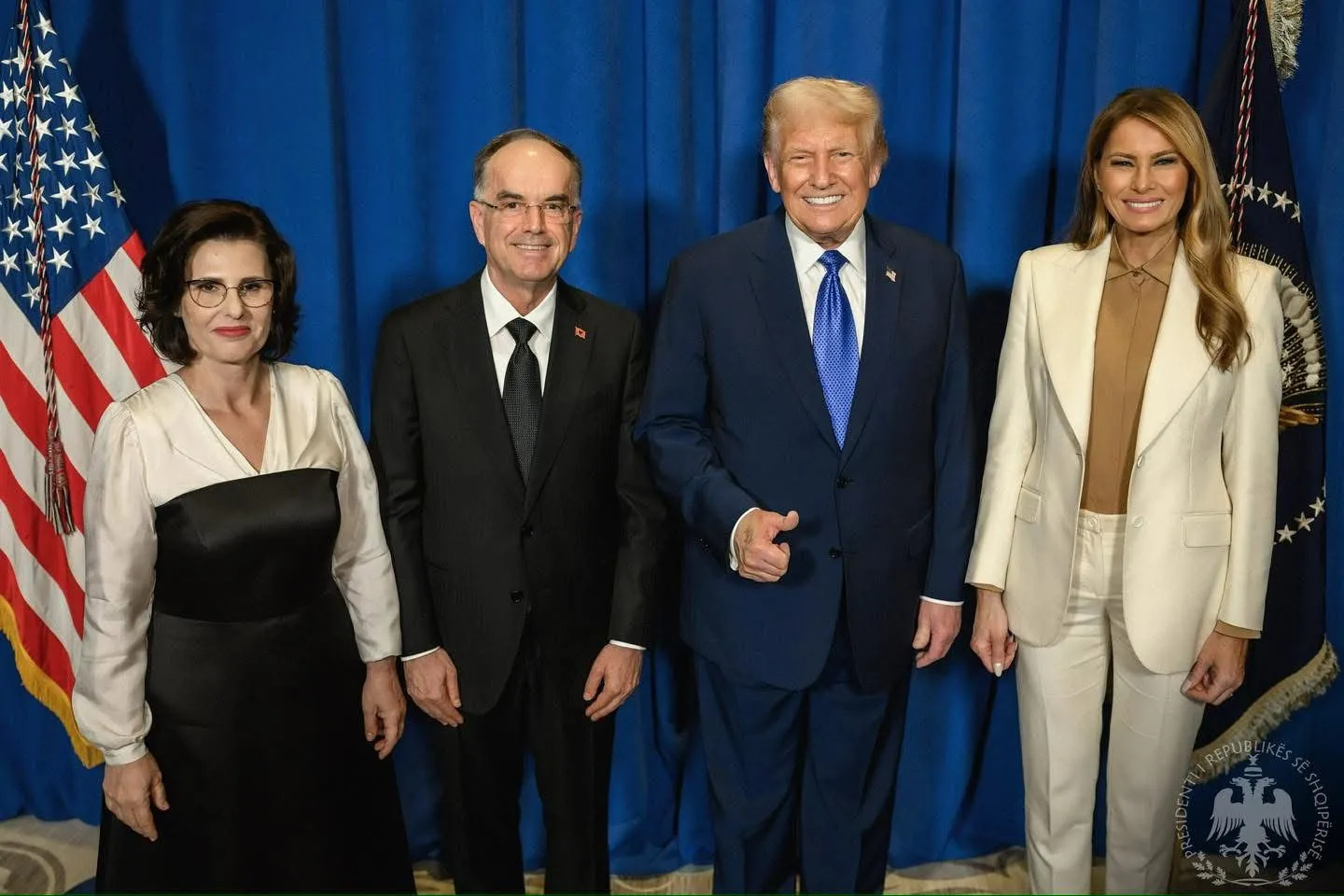 Presidenti Begaj foto me Presidentin Trump gjatë vizitës në SHBA