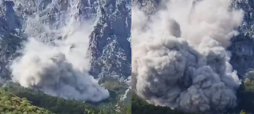 Pamje dramatike, shembet masivi shkëmbor në Theth (VIDEO)