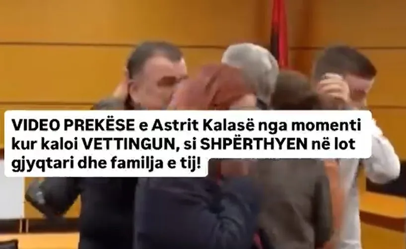 VIDEO/ Si u përlot gjyqtari Kalaja me familjen kur kaloi Vettingun