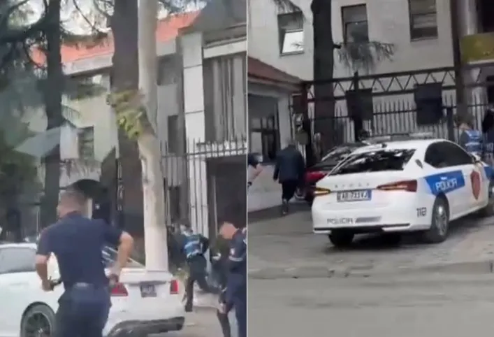Momenti kur policia vërshon në Gjykatën e Apelit pas të shtënave
