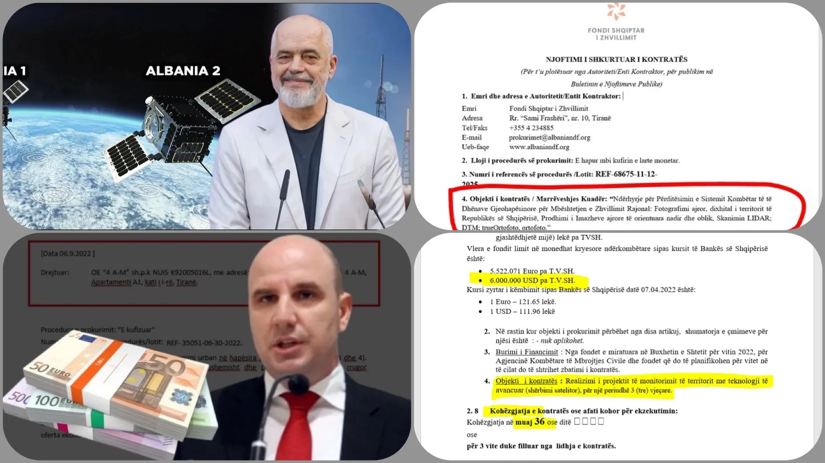 6.7 MILIONË EURO  avulluan për dy SATELITË “FANTAZMË”