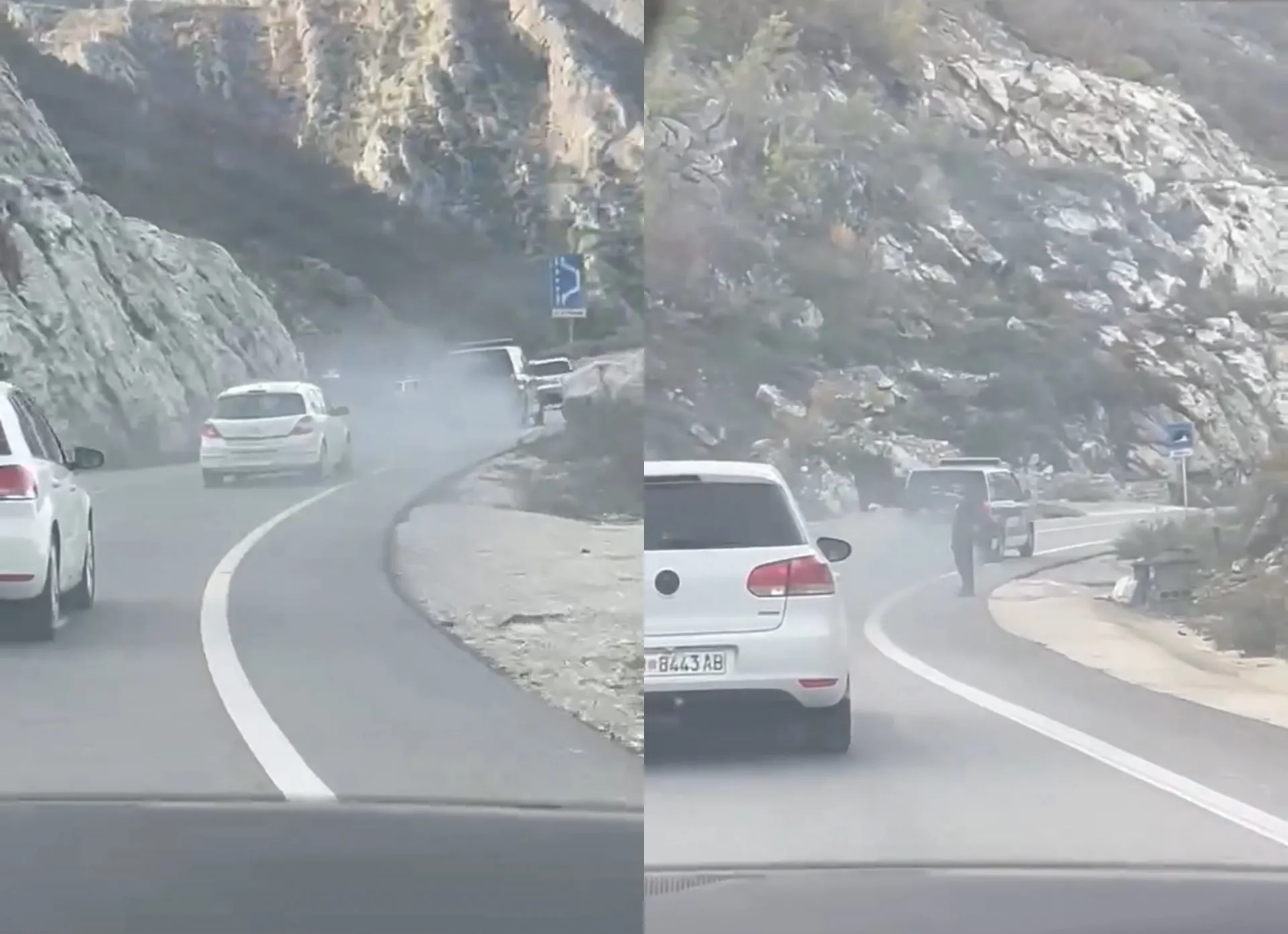 Furgoni i amortizuar i policisë “helmon” qytetarët në Rrugën e Arbrit