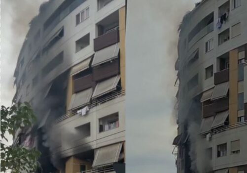 Merr flakë apartamenti në Astir, tymi ‘pushton’ zonën