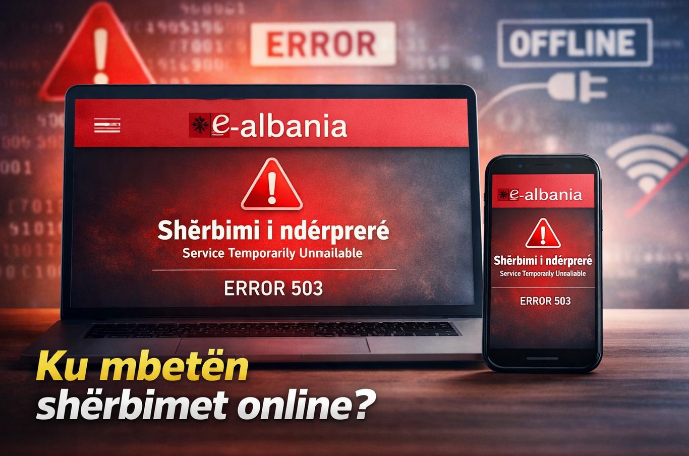 E-Albania në kolaps, qytetarët dhe bizneset mbeten pa shërbime