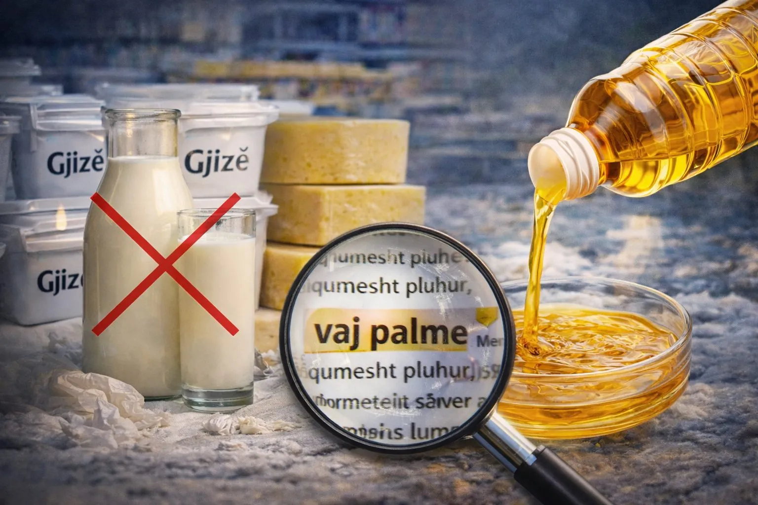 Po pimë vaj palme, jo qumësht, skandali që po fshihet nëpër rafte