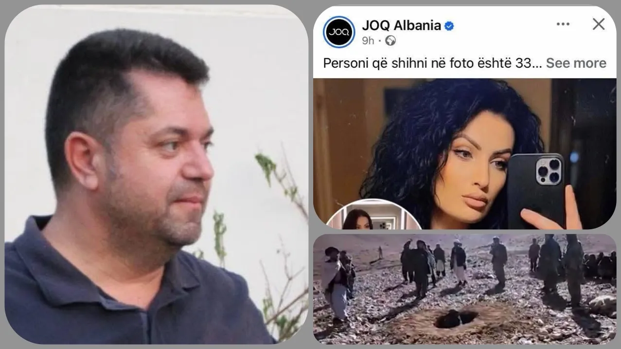 Dy foto dhe turma që gjuan me gurë një grua !