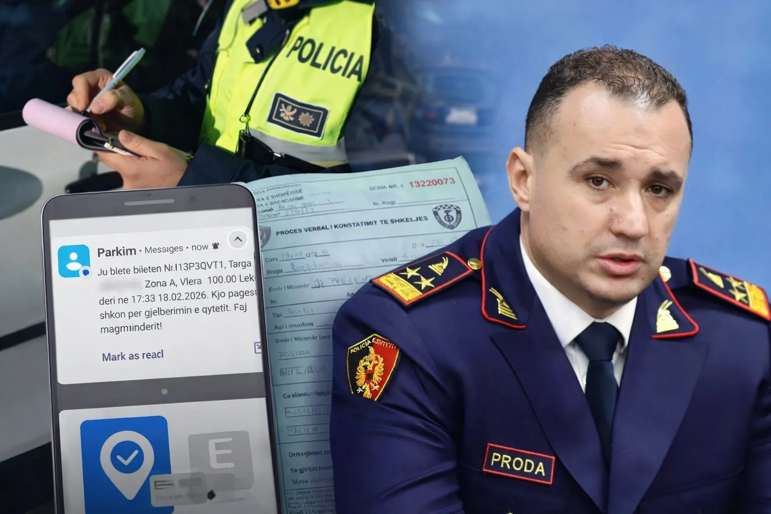 SKANDAL! Qytetari paguan parkimin, gjobitet nga policia (FOTO)