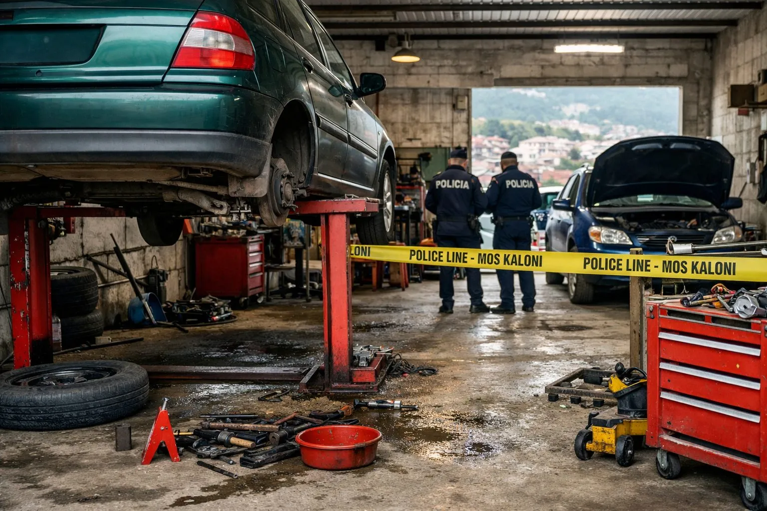 U lëndua duke riparuar automjetin në servis, humb jetën 23-vjeçari