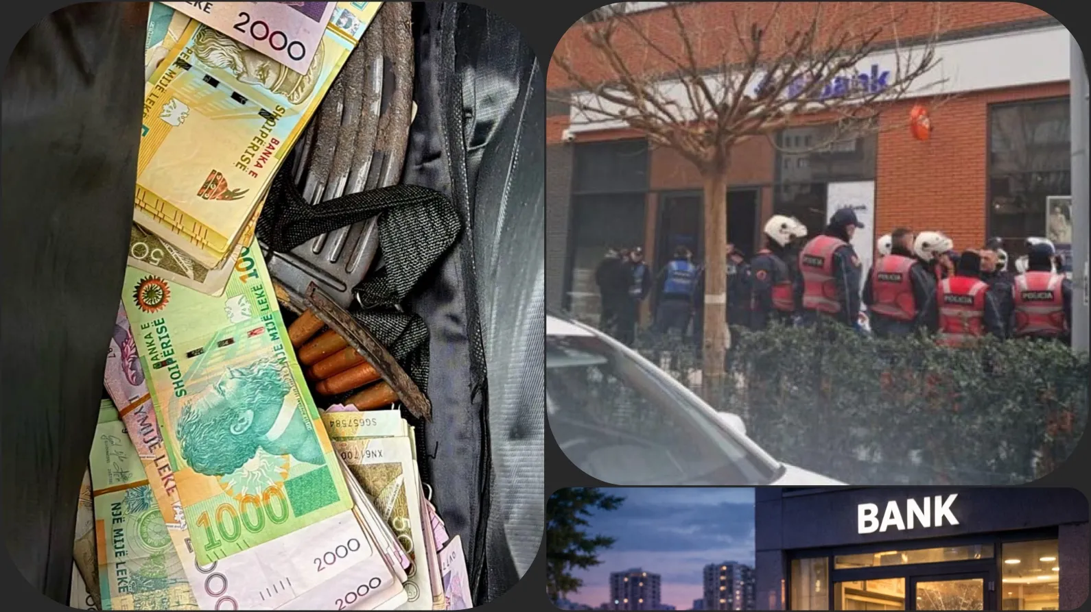FOTO/ Arma e krimit dhe lekët që mori 58-vjeçari nga “Fibank”