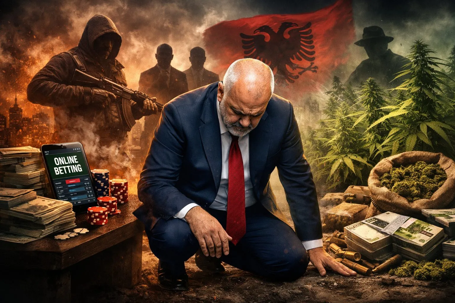 Edi Rama në gjunjë para mafies së basteve e kanabisit