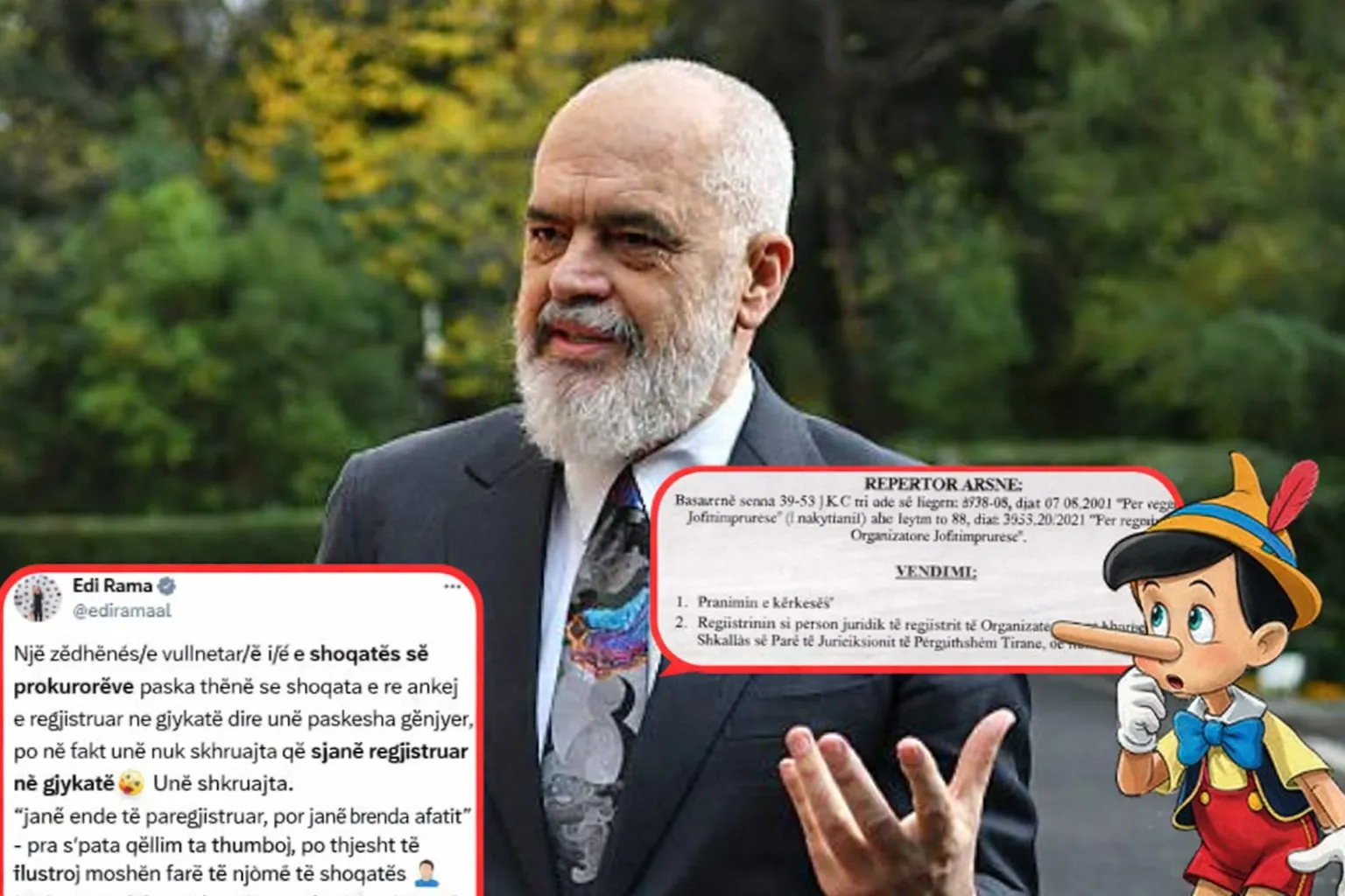 “Pinoku” kryeministër gënjen pa pikë turpi publikisht