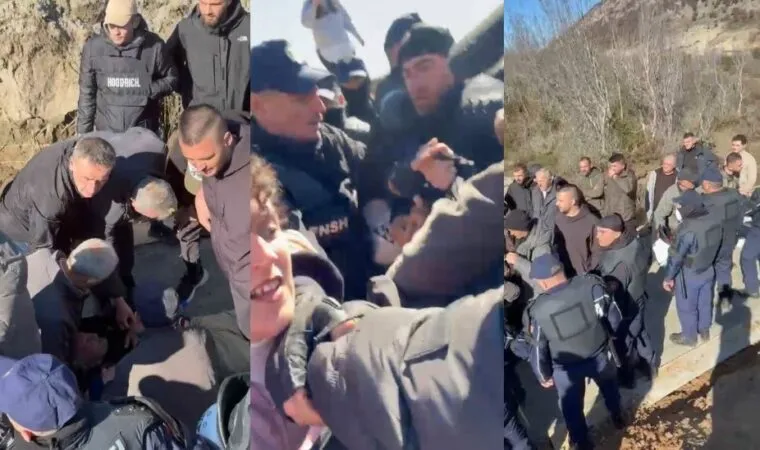 Tensione në protestën e banorëve në Rrjoll, shoqërohen 6 persona