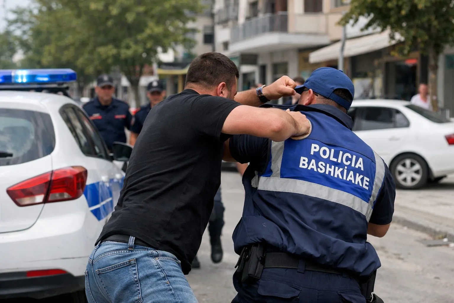 I vuri gjobë, 43-vjeçari dhunon efektivin e policisë bashkiake