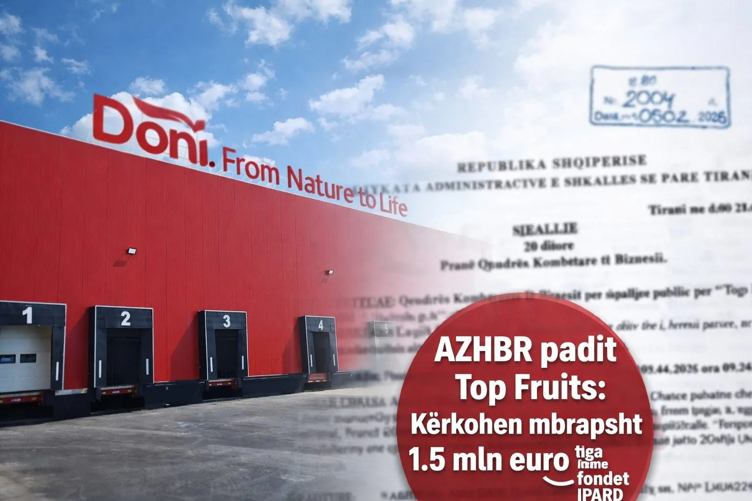 AZHBR padit “Top Fruits”: Kërkohen mbrapsht 1.5 mln euro nga fondet IPARD