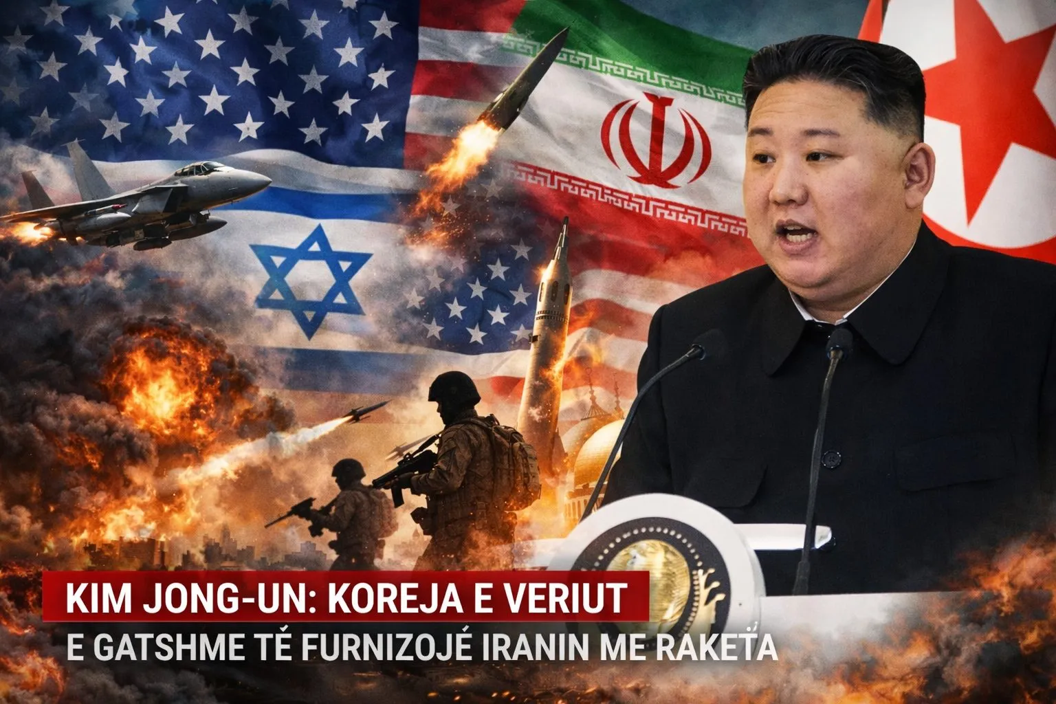 Kim Jong-Un gati të futet në luftë: Do furnizojmë me raketa Iranin!