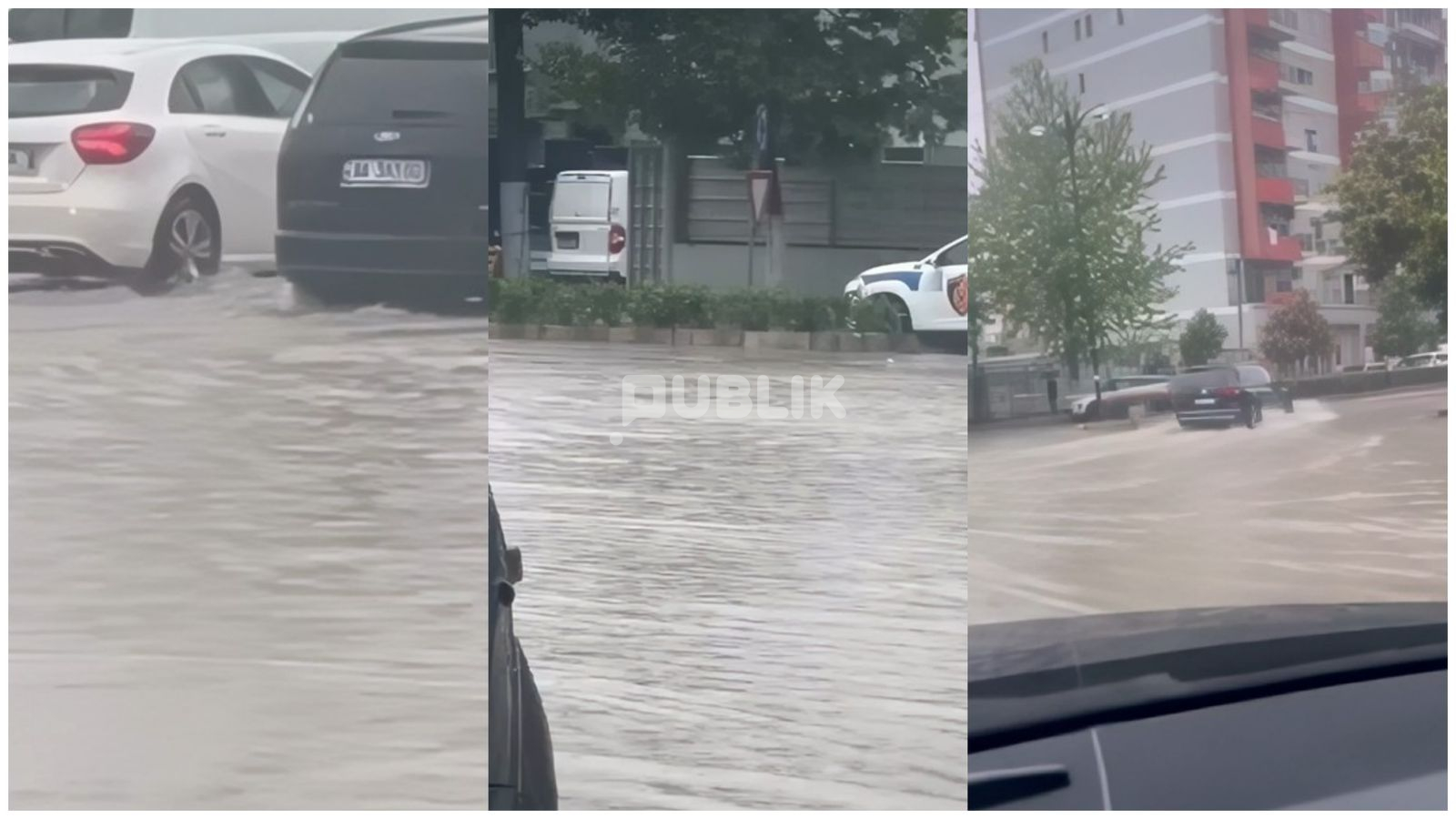 Mjaftojnë vetëm 5 minuta shi që Fieri të marrë pamjen e “Venecias”