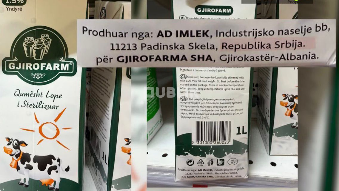 Gjirofarm: Qumështi serb me etiketë shqiptare