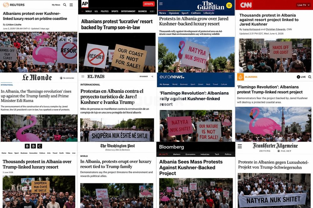 Protestat masive në Shqipëri “pushtojnë” mediat botërore