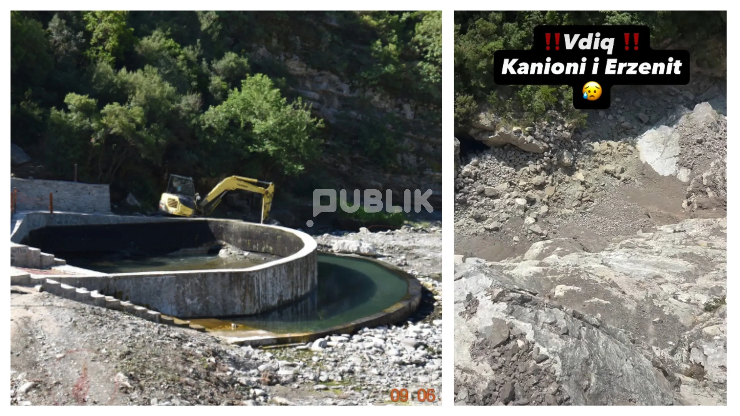 Çfarë dihet deri më tani për tharjen e kanionit të Erzenit?