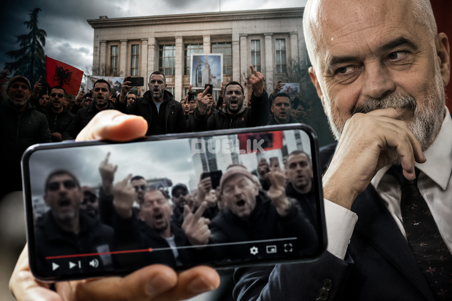 Edi Rama nxjerr VIDEO-n ku protestuesit e shajnë nga robt