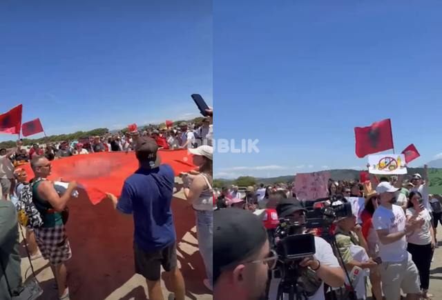 Qindra qytetarë protestojnë në Zvërnec: Larg duart nga Narta!