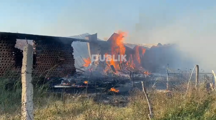 Zjarr në një magazinë bujqësore në Savër të Lushnjës