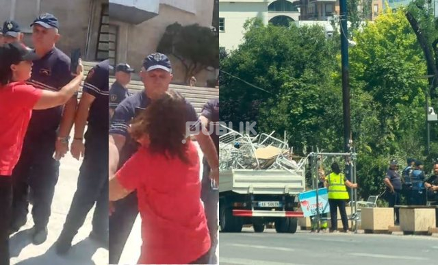 Policia largon me forcë protestuesit, heq edhe këpucët “simbolike”