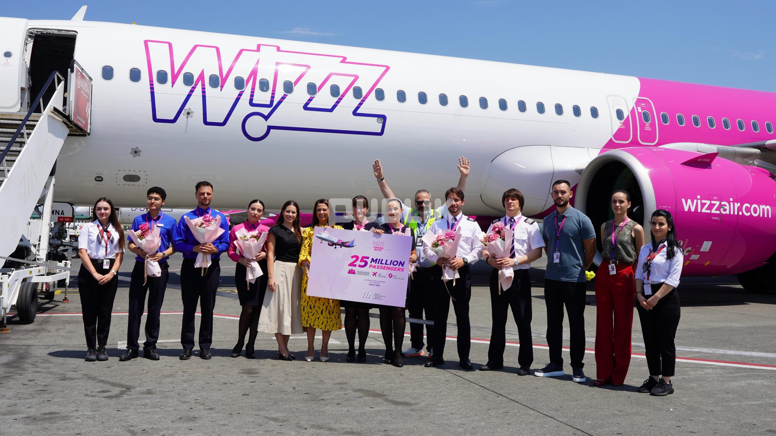 Wizz Air arrin 25 milionë pasagjerë në Shqipëri, 6 vite nga baza në Tiranë