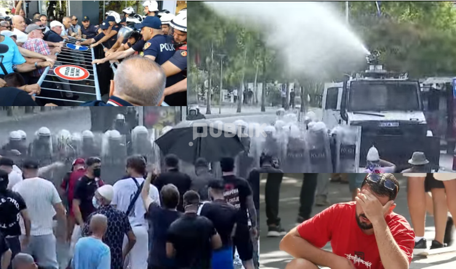 Përplasje të ashpra te Kuvendi, plagosen 2 protestues dhe 1 efektiv