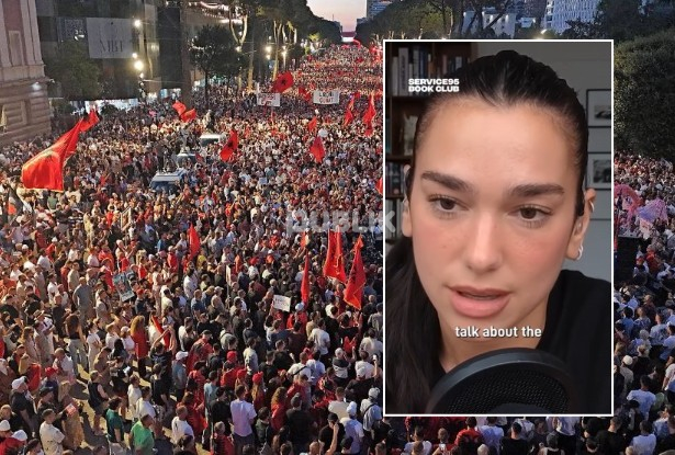 Dua Lipa mbështet protestat dhe shpërthen ndaj qeverisë Rama