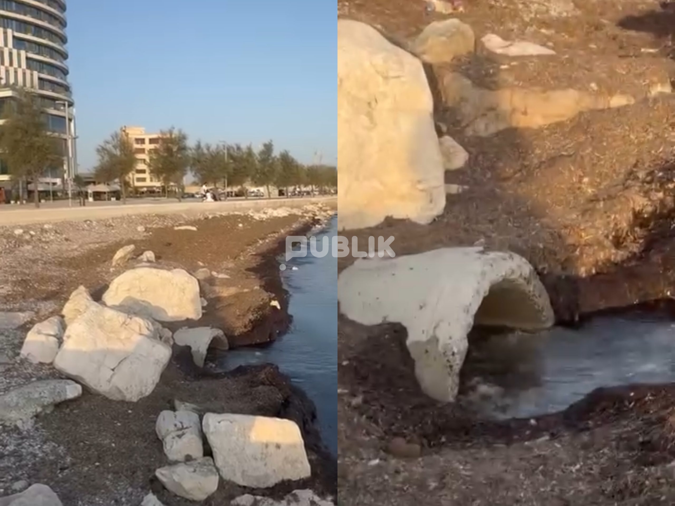 Skandal në shëtitoren “Taulantia”, ujërat e zeza derdhen në pedonale