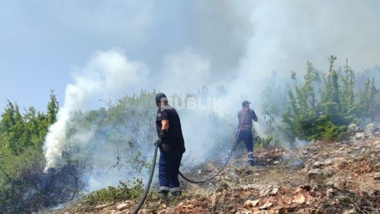 Zjarr në Qafë Thanë, flakët përhapen me shpejtësi nga era