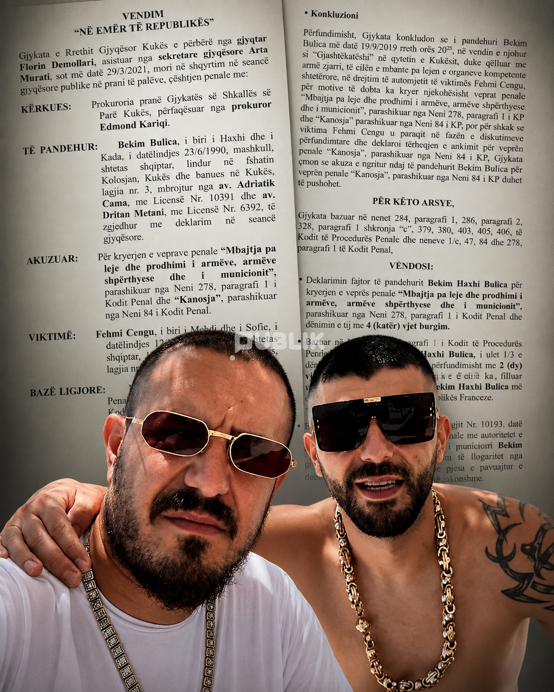 Bekim Bulica, i dënuar për armëmbajtje te dhuna ndaj policit: