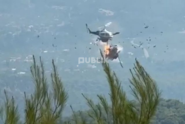 Po shuanin zjarret, dy helikopterët grek përplasen në ajër