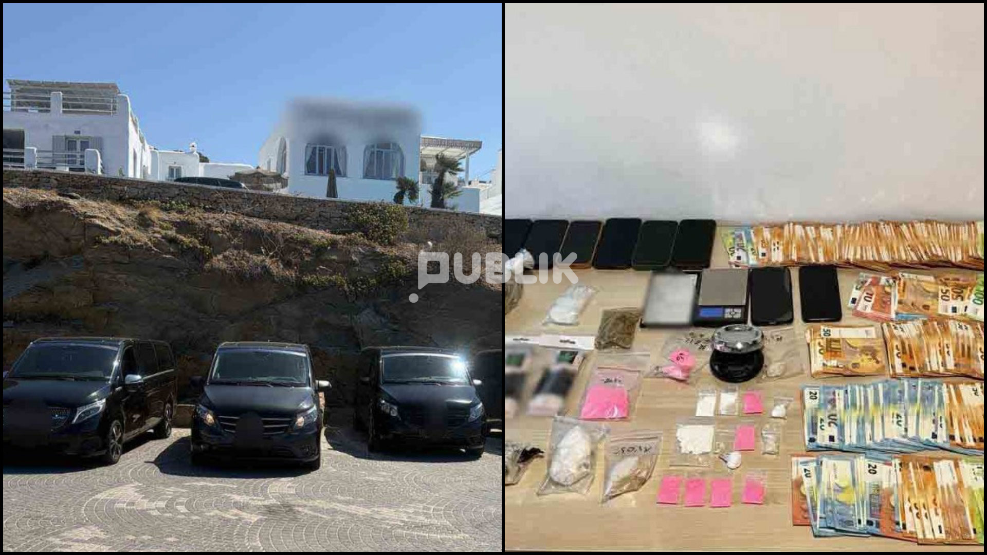 Goditet rrjeti i kokainës në Mykonos, 9 persona në pranga