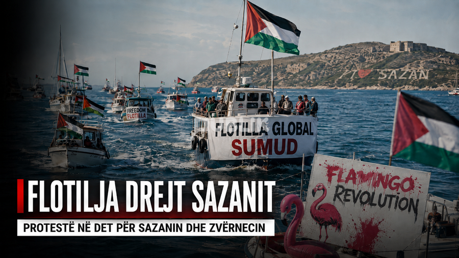 Greta Thunberg dhe flotilja pro-Palestinës nisnen drejt Sazanit