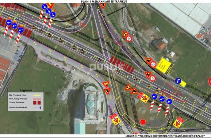 Bllokim në autostradën Tiranë-Durrës më 14 dhe 15 gusht