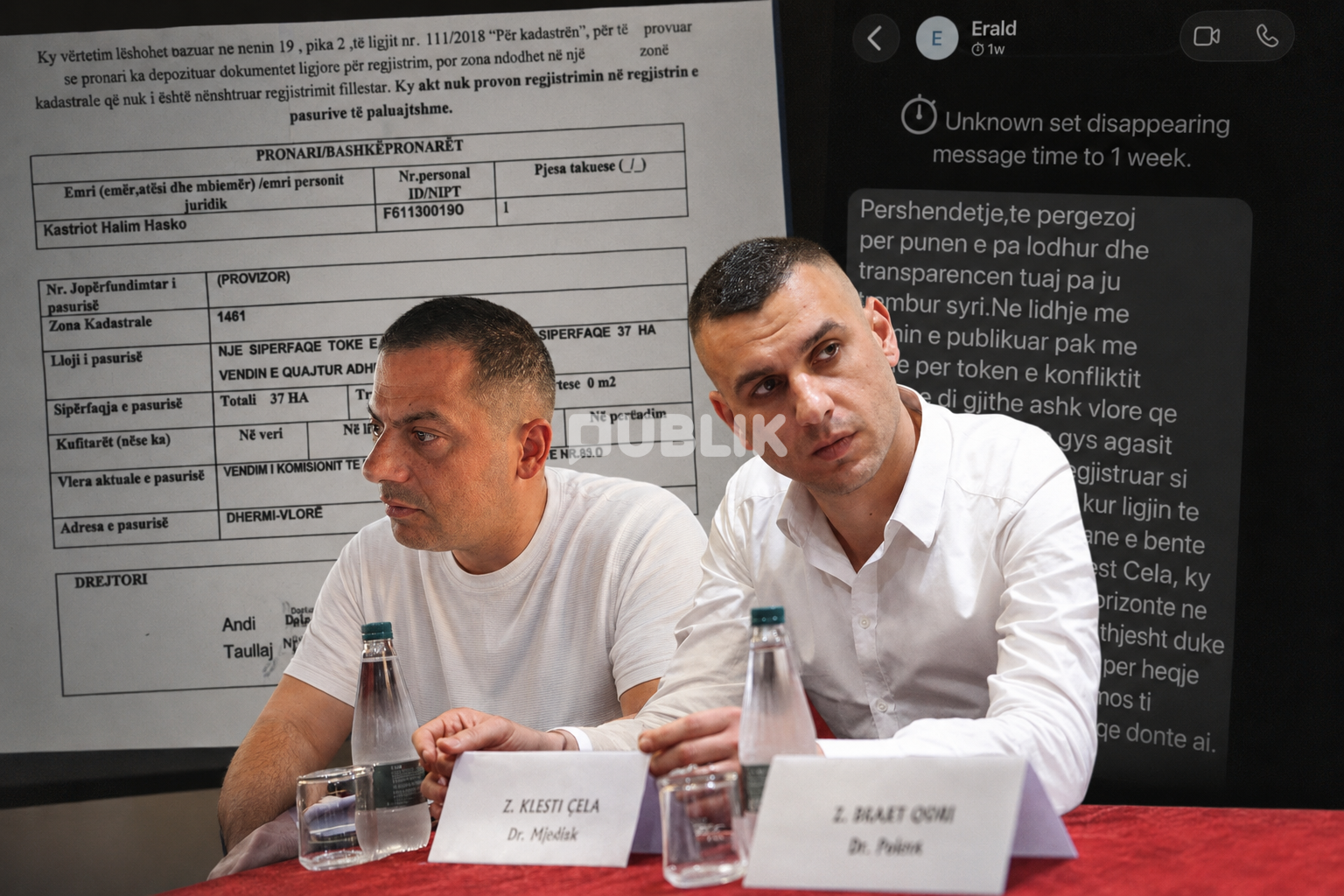 Kunati i Ergys Agasit, Klest Çela presion punonjësve të Kadastrës