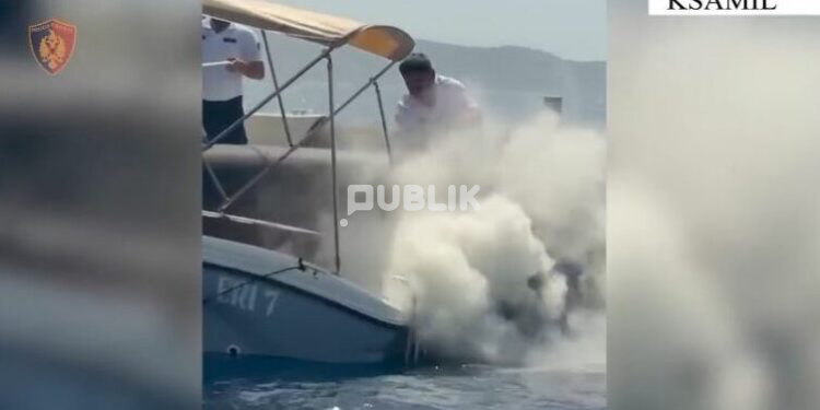 Skafi merr flakë në Ksamil, shpëtohen  turistët gjermanë