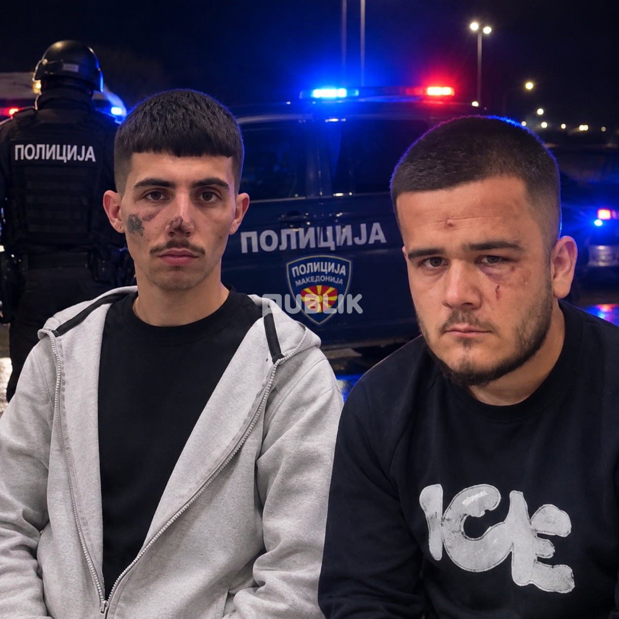Dy të rinj shqiptarë rrihet brutalisht nga policët maqedonas